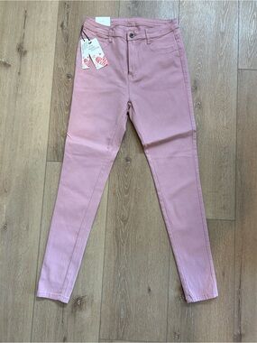 Women's Pink Skinny Jeans — Stretch Slim Fit